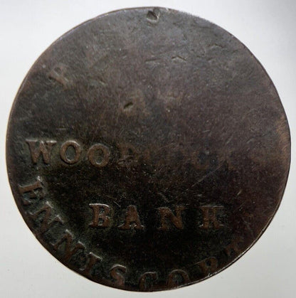 1800 Wexford Woodcock’s Bank Half - Penny Token Coin | Collectable Grade | a7330