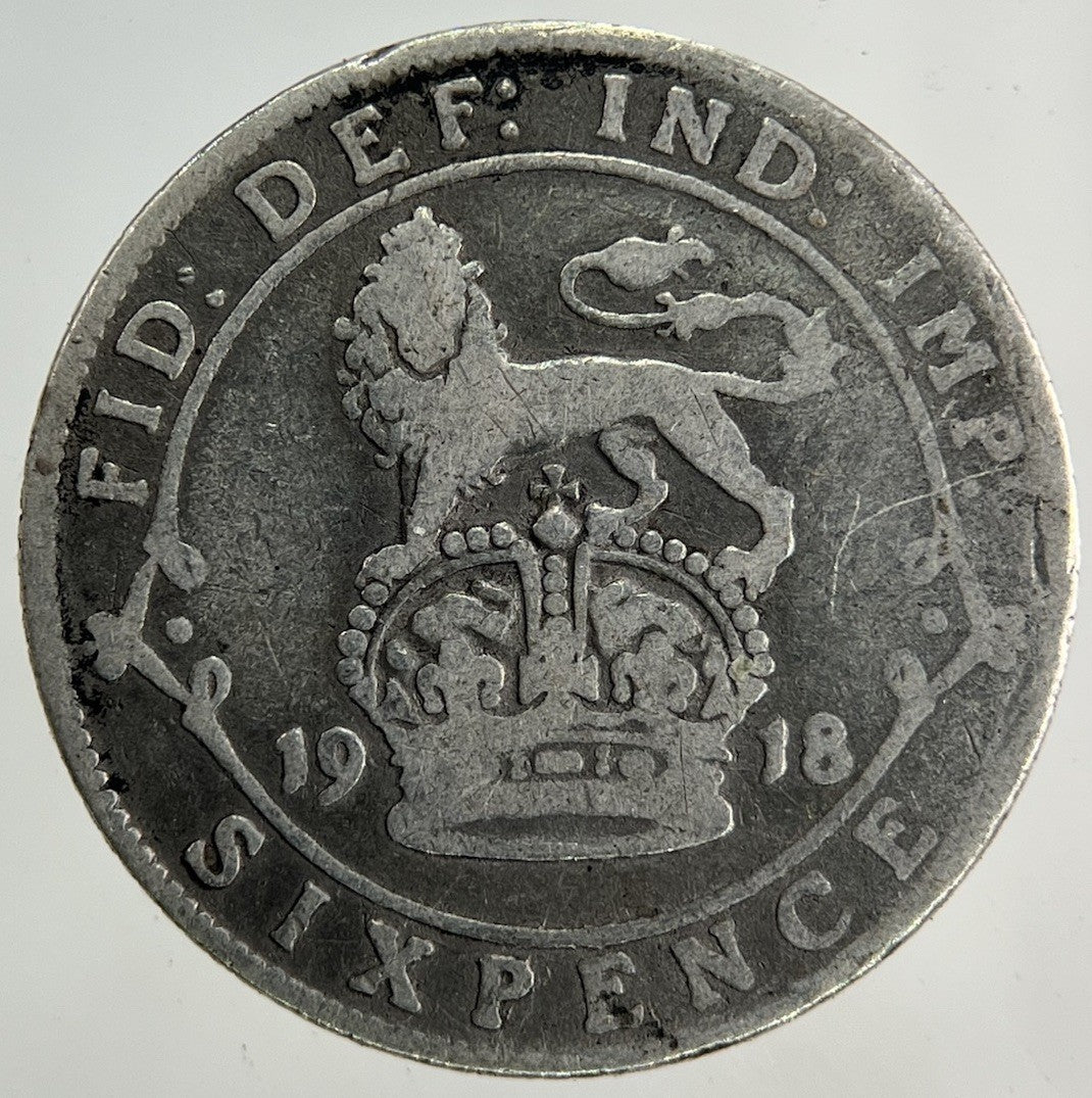 1918 George V Sixpence Silver Coin | Collectable Grade