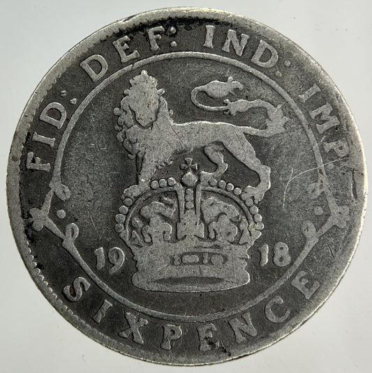 1918 George V Sixpence Silver Coin | Collectable Grade