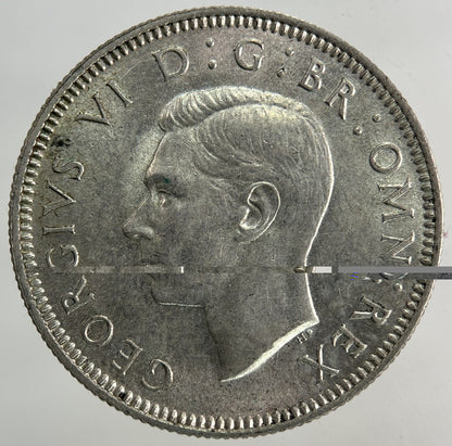 1941 George VI Shilling Silver Coin | Very High Grade