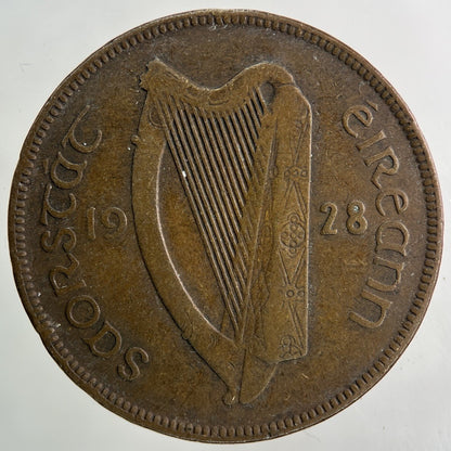 1928 Irish One Penny Coin | Collectable Grade