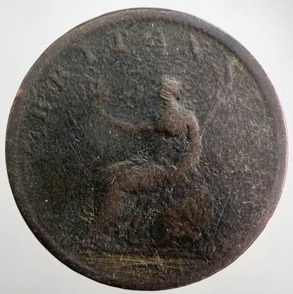 1807 George 3rd III Half - Penny British Coin | Worn Grade | a7522