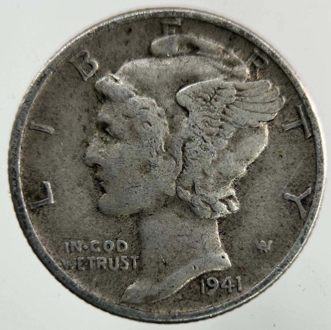 1941 US USA Mercury Dime Silver Coin | Collectable Grade