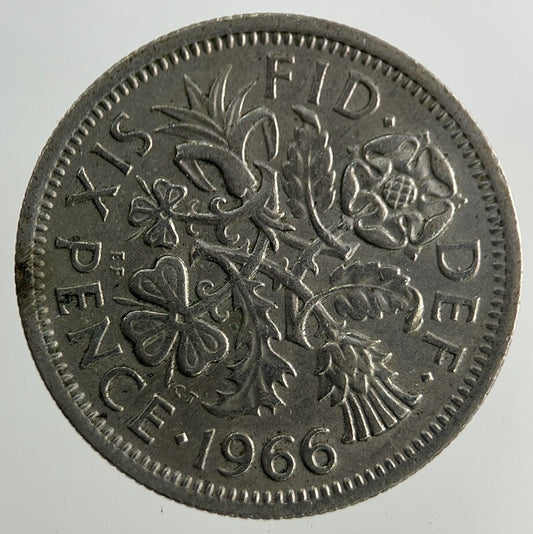 1966 Elizabeth II 2nd Sixpence Coin | Fine Collectable Grade
