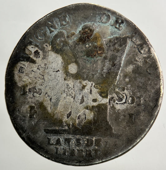 1791 France 15 Sols Silver Coin | Collectable Grade