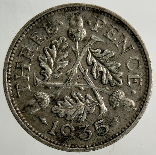 1935 George V Threepence Silver Coin | Fine Collectable Grade