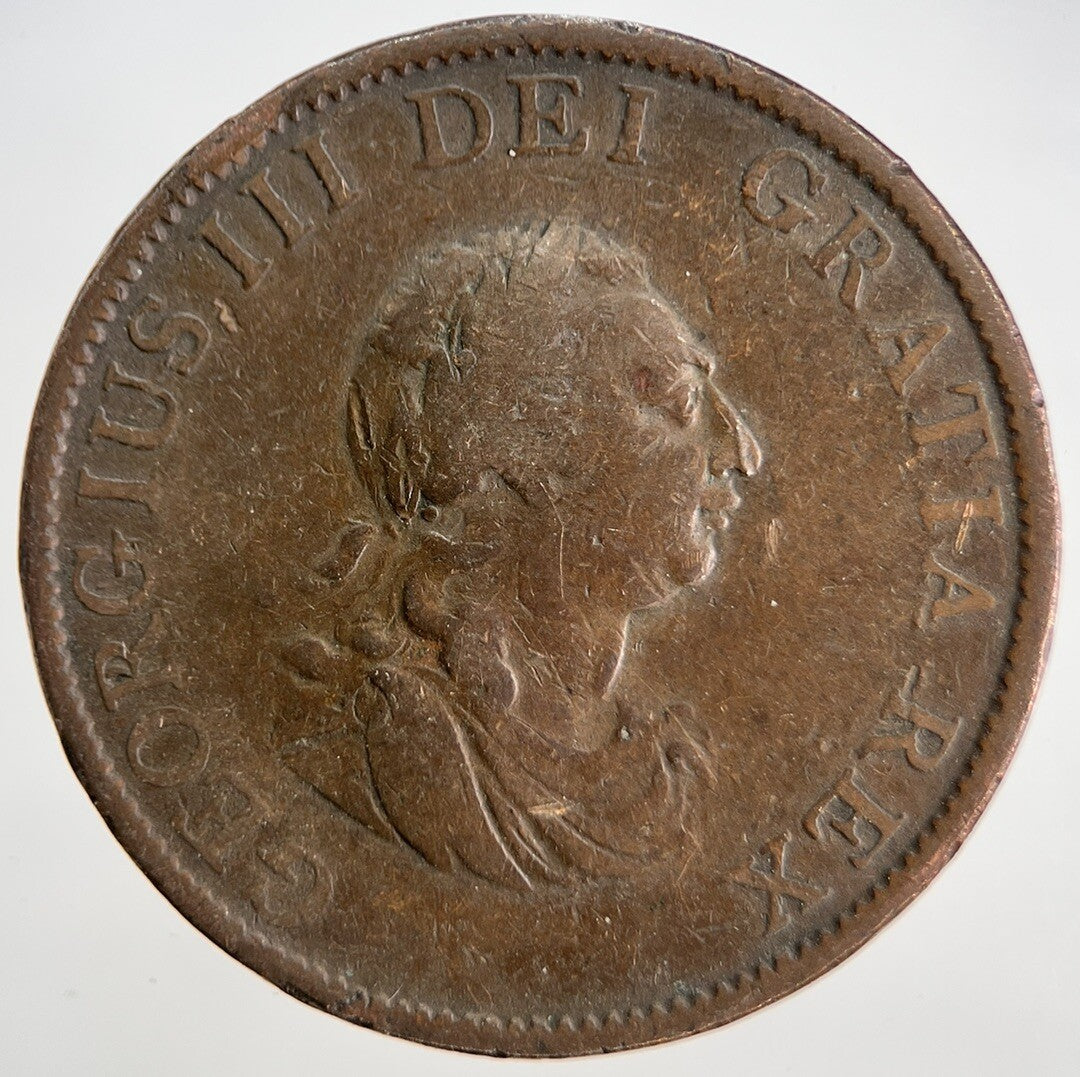1799 George III Half - Penny | British Coin | Collectable Grade | a1839