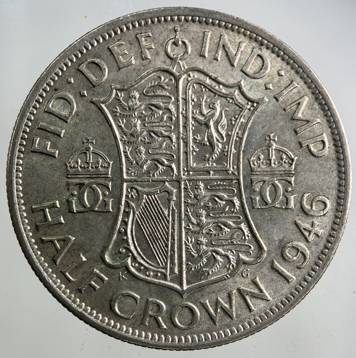 1946 George VI Half - Crown Silver Coin | Fine Collectable Grade