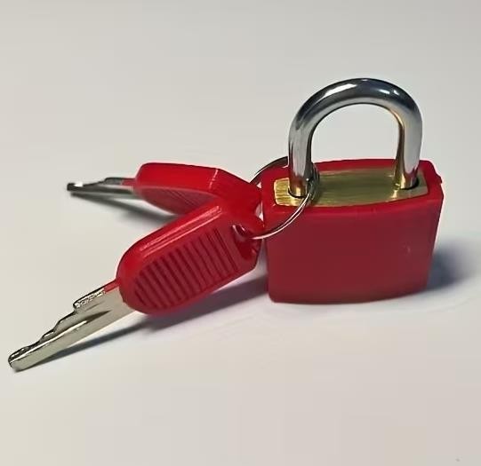 x2 Red Small Metal Security Lock Luggage Case Padlock Backpack Lock UK Stock