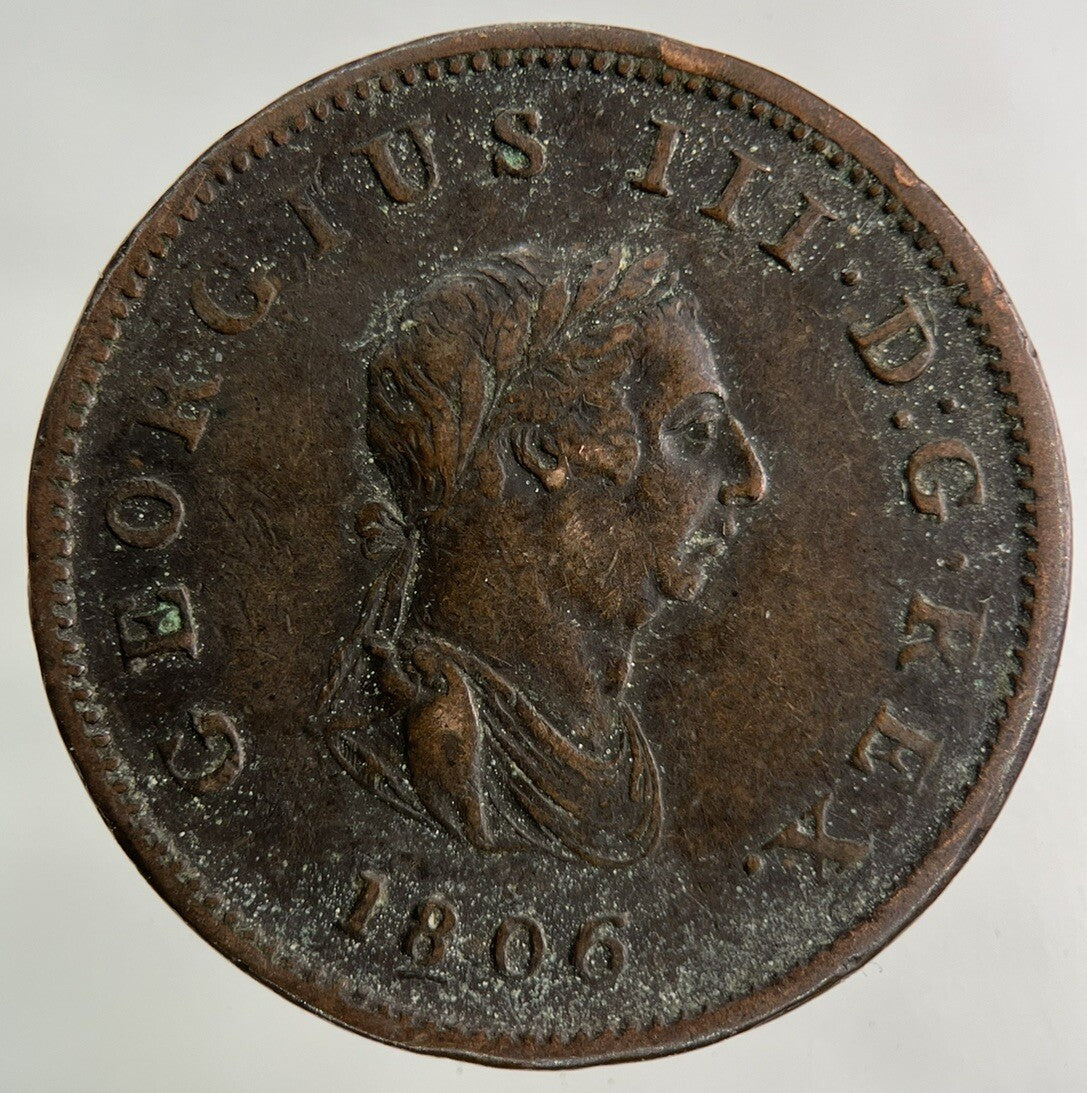 1806 George III 3rd Half - Penny Coin | Very High Grade