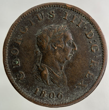 1806 George III 3rd Half - Penny Coin | Very High Grade