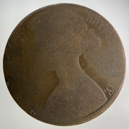 1873 Victoria One Penny Coin | Fair Grade