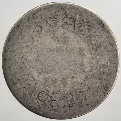 1862 India 1/4 Quarter Rupee Silver Coin | Worn Grade | a5754