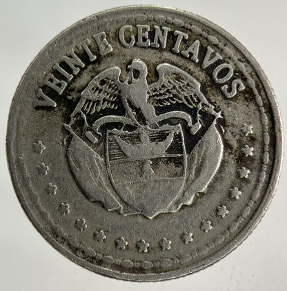 1956 Colombia Veinte 20 Centavos Coin | Collectable Grade