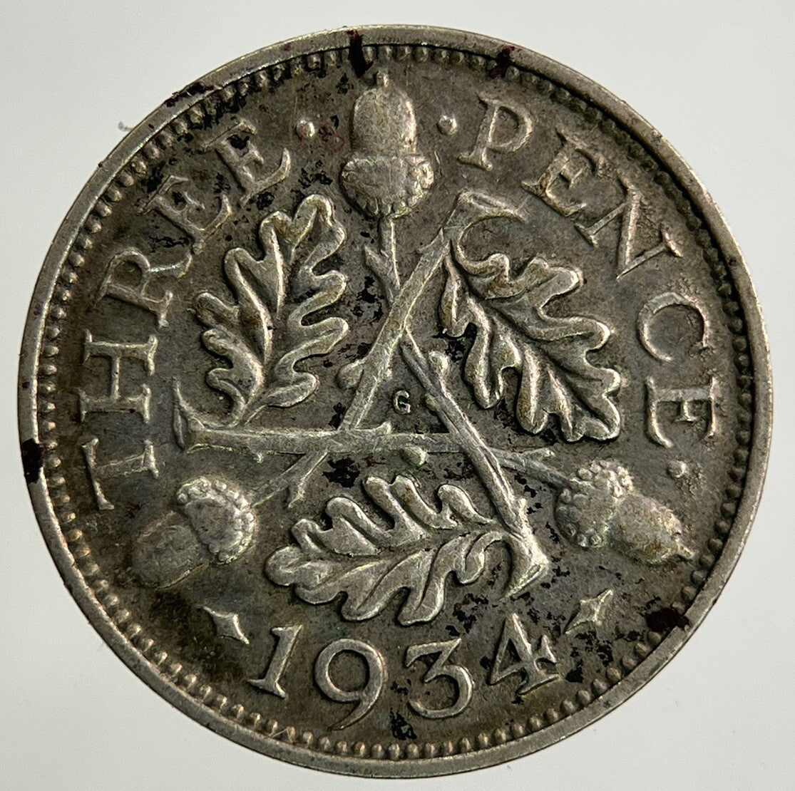 1934 George V Threepence Silver Coin | Fine Collectable Grade