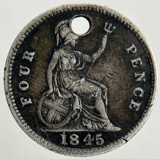1845 Victoria Groat Four - Pence Silver Coin | Fine Collectable Grade