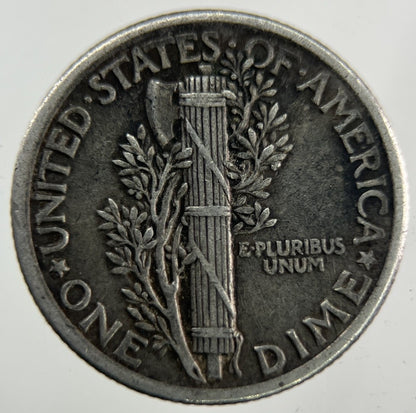 1917 US USA Mercury Dime Silver Coin | Very High Grade