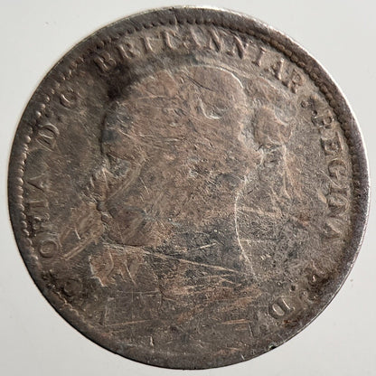 1886 Victoria Threepence Silver Coin | Fair Grade | a3615