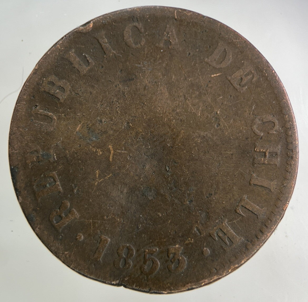 1853 Chile Un 1 Centavo Coin | Collectable Grade