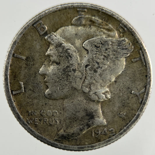 1942 US USA Mercury Dime Silver Coin | Collectable Grade