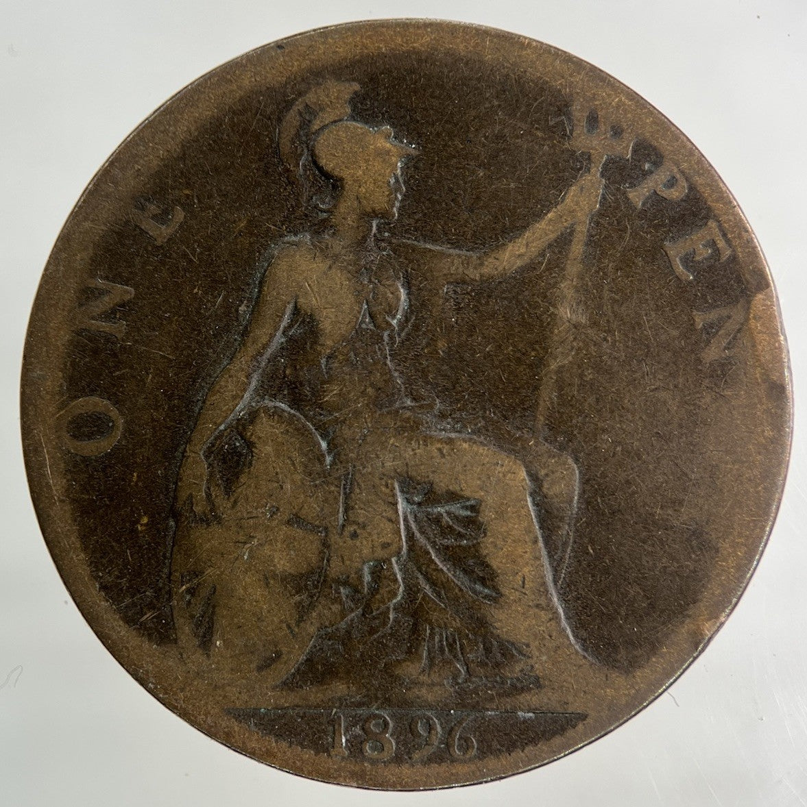 1896 Victoria One Penny Coin | Fair Grade