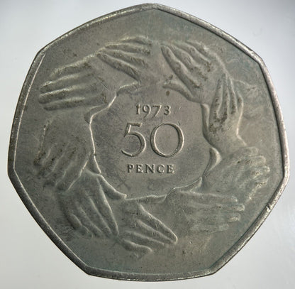 1973 Elizabeth II 2nd 50p Fifty - Pence Coin | Very High Grade