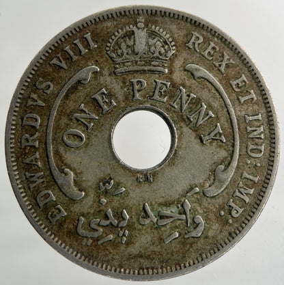 1936 West Africa One Penny Coin | Collectable Grade