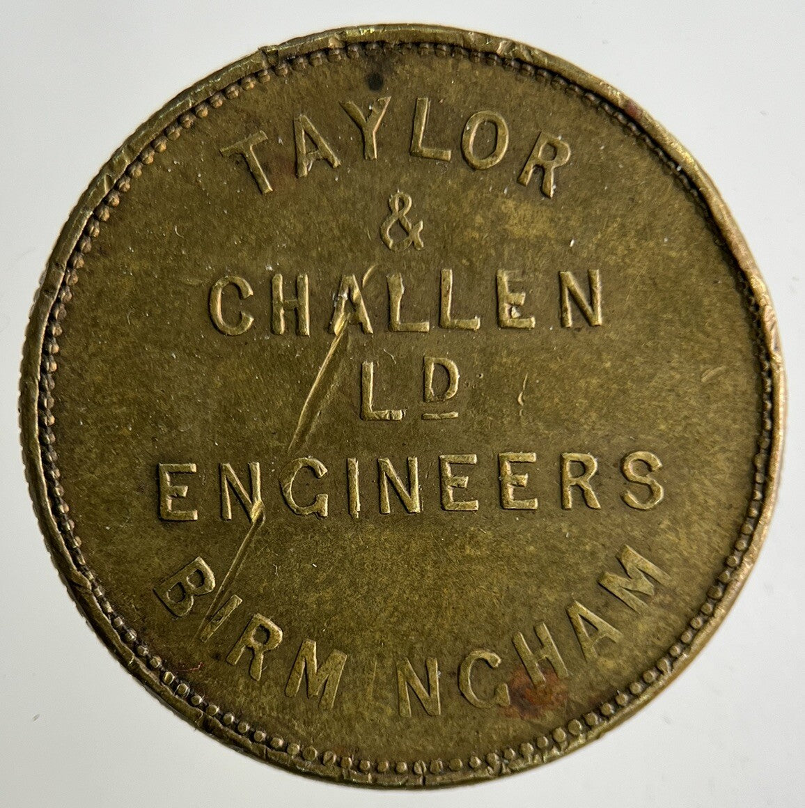 Birmingham Taylor & Challen Mintinc Machinery Token Coin | Collectable Grade