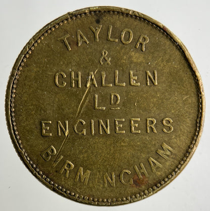 Birmingham Taylor & Challen Mintinc Machinery Token Coin | Collectable Grade