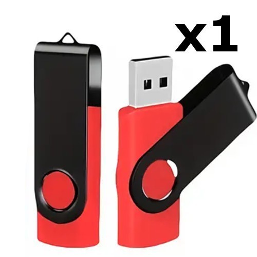 1 x Red & Black Swivel 16GB Rotatable PC USB Flash Drive Memory Stick