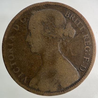 1861 Victoria One Penny Coin | Collectable Grade