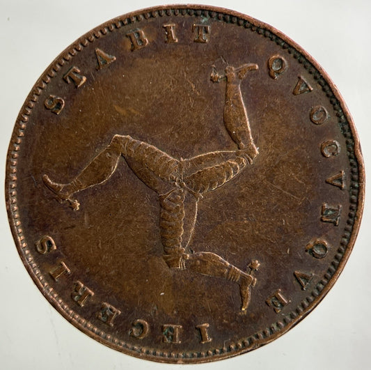 1839 Isle Of Man Farthing Coin | Fine Collectable Grade