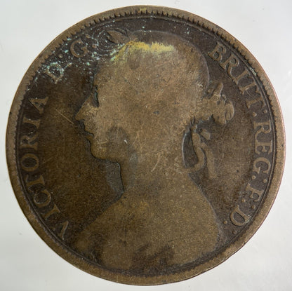 1893 Victoria One Penny Coin | Collectable Grade