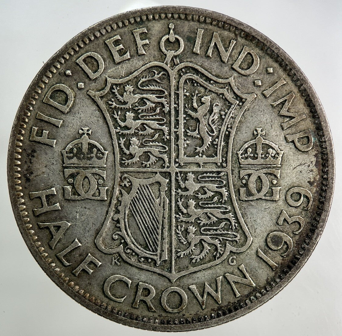 1939 George VI Half - Crown Silver Coin | Fine Collectable Grade