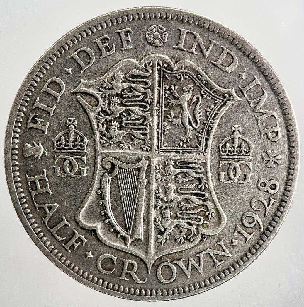 1928 George V Half - Crown Silver Coin | Fine Collectable Grade | a9151
