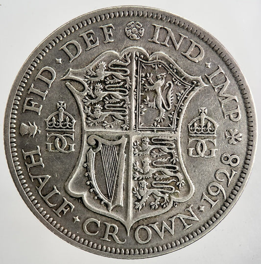 1928 George V Half - Crown Silver Coin | Fine Collectable Grade | a9151