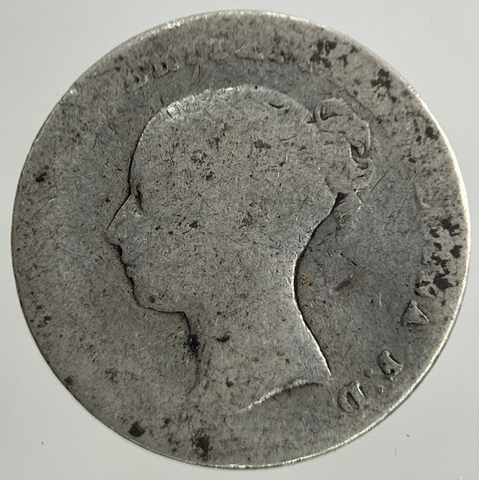 British Victoria Threepence Silver Coin | Worn Grade