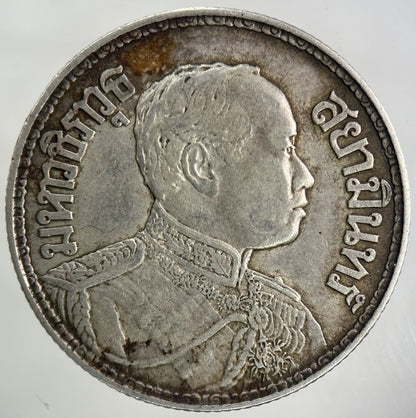 1913 - 18 Thailand Large 1 Baht Silver Elephant Coin | Fine Collectable Grade