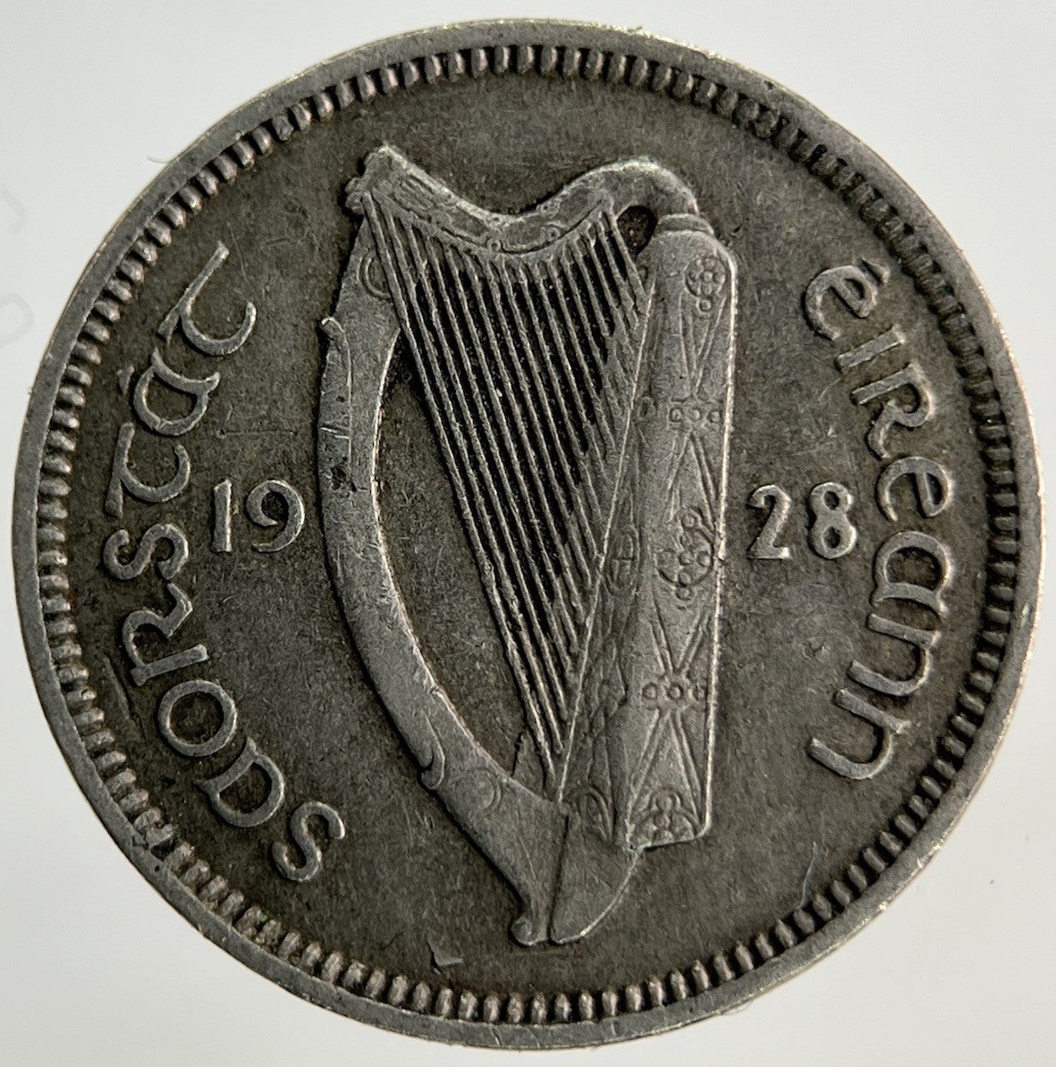 1928 Irish Threepence Coin | Fine Collectable Grade