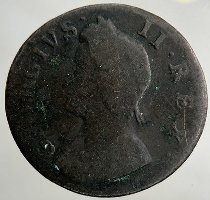 1739 George II 2nd Farthing Coin | Collectable Grade