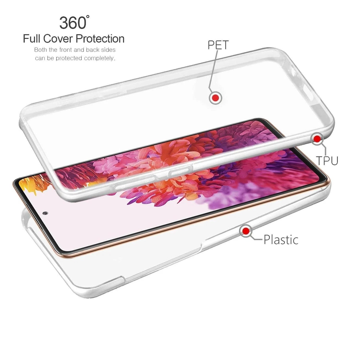 Samsung Galaxy S20 Case 360 Full Body Protection Front Back Clear Cover