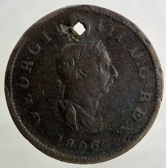 1806 George III 3rd Half - Penny Coin | Collectable Grade