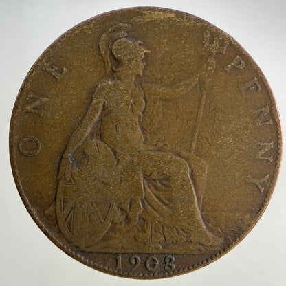 1908 Edward VII One Penny Coin | Collectable Grade