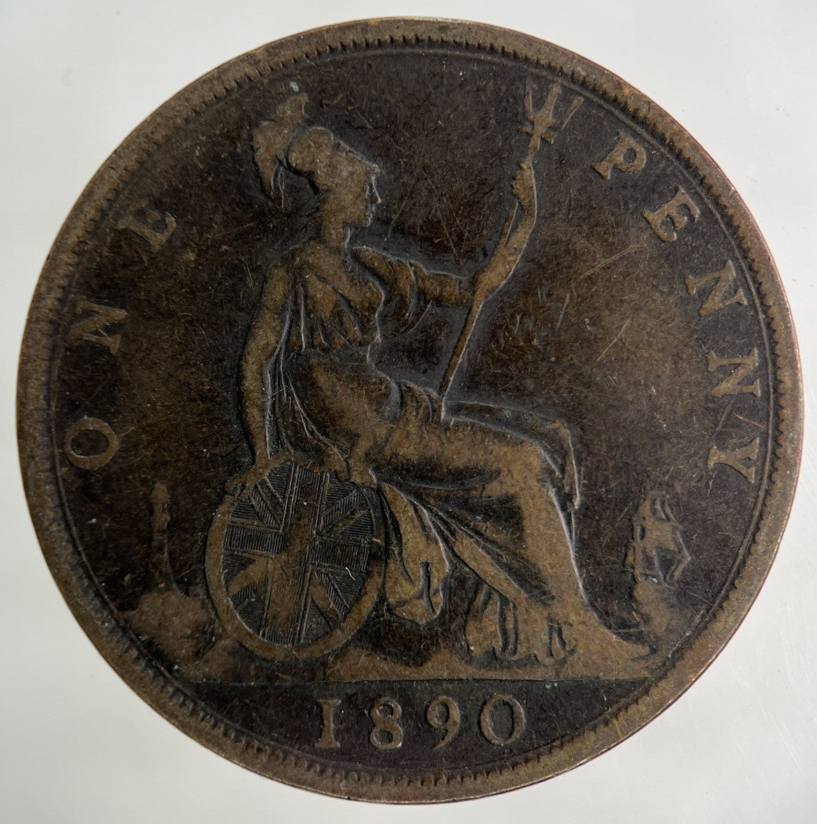 1890 Victoria One Penny Coin | Collectable Grade