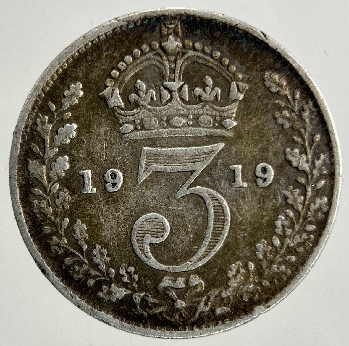 1919 George V Threepence Silver Coin | Very High Grade