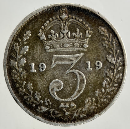 1919 George V Threepence Silver Coin | Very High Grade