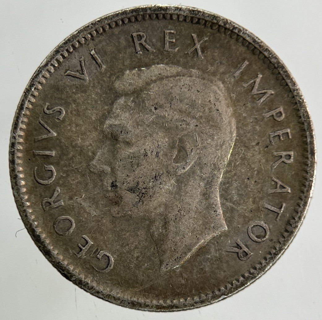 1947 South Africa Sixpence Silver Coin | Fine Collectable Grade