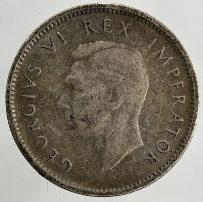 1947 South Africa Sixpence Silver Coin | Fine Collectable Grade