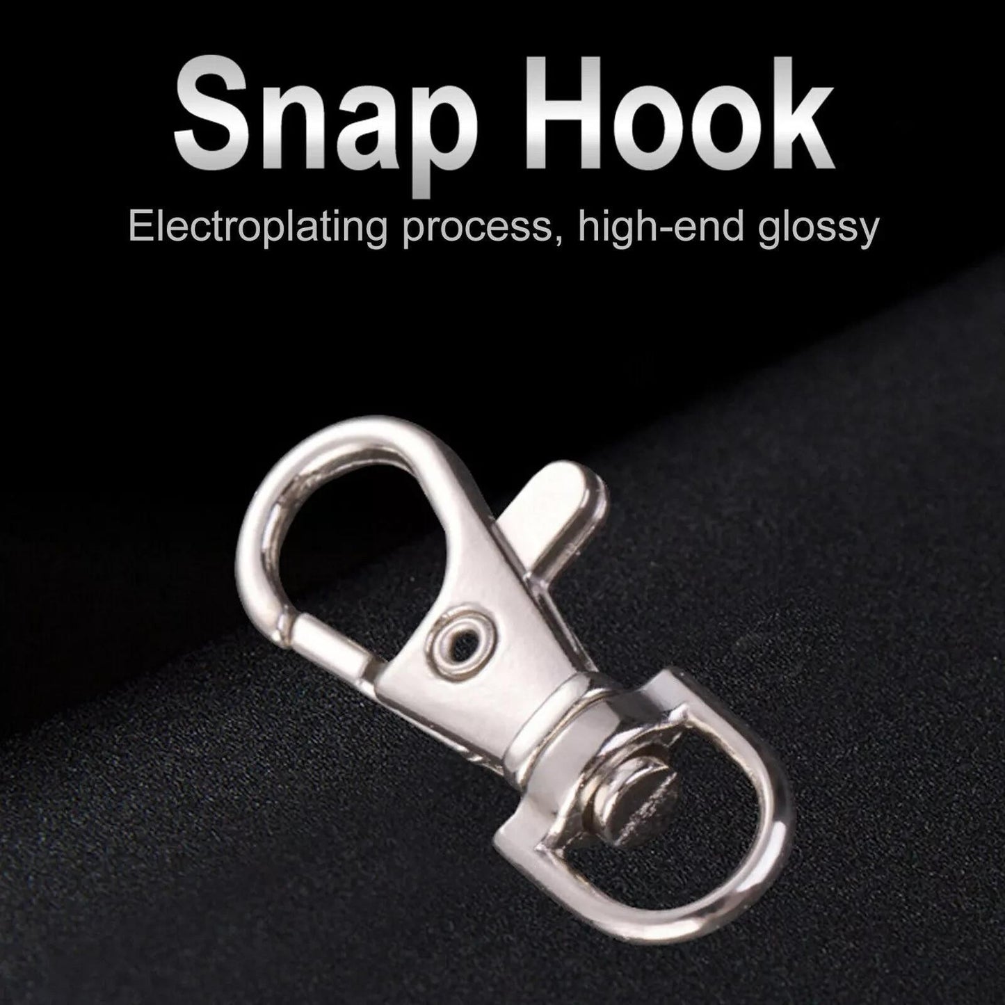 12 x Metal 37mm Lobster Swivel Clasps Clips Bag Key - Ring Hook Findings Keychain
