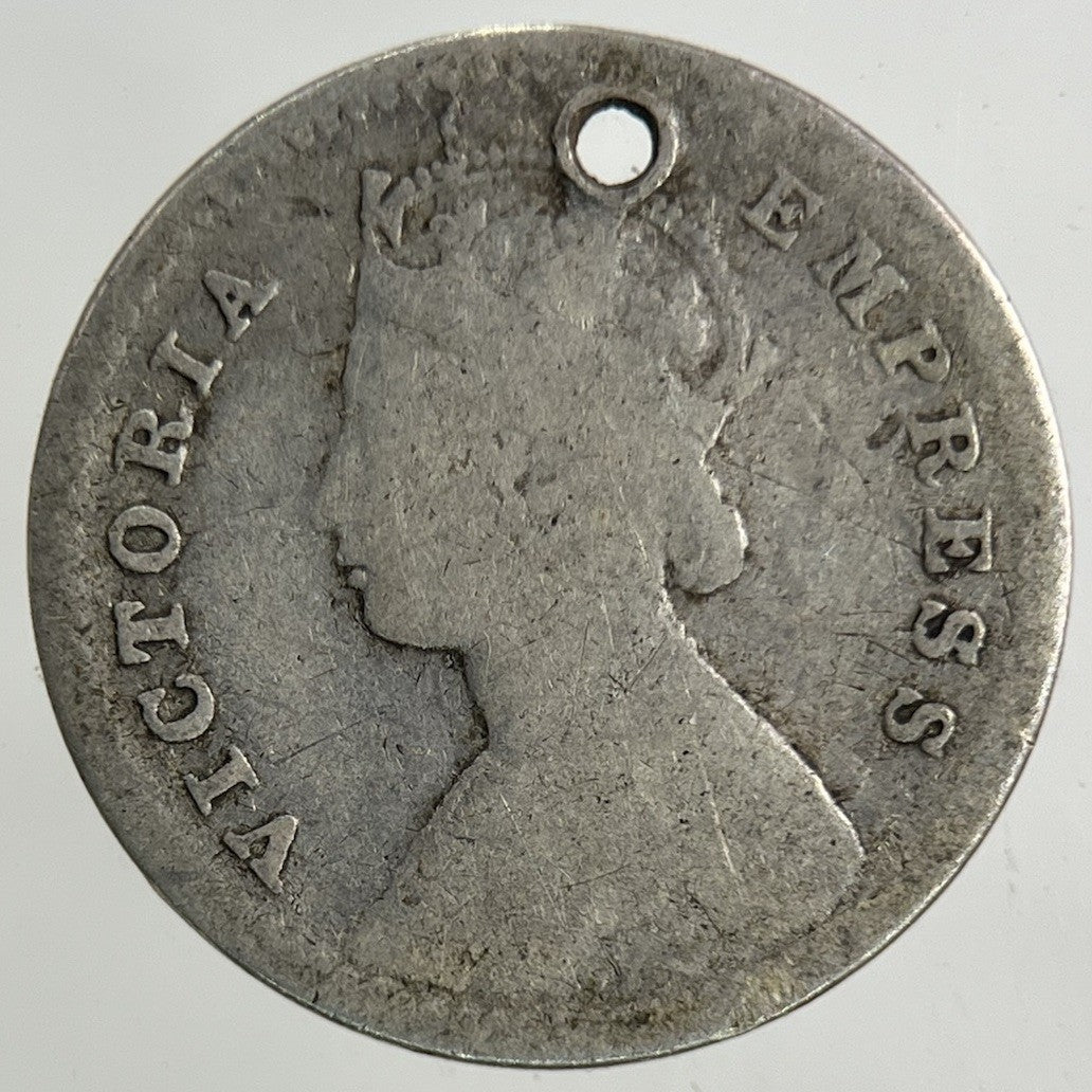 1881 India 2 Annas Silver Coin | Collectable Grade